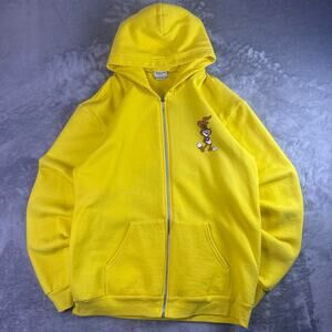 Nesquik Full Zip Hoodie Yellow Graphic Nestle Promo Skater Sweatshirt XL